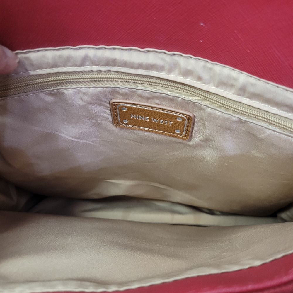 Nine West Ruby Red Christmas Double Handle And Sh… - image 8